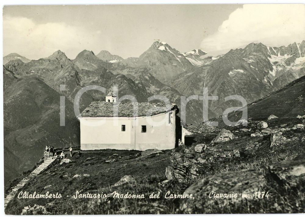 Cartolina originale da collezione 1970 CHIALAMBERTO TO Santuario della Madonna di Ciavanis  Cartolina FG VG 1