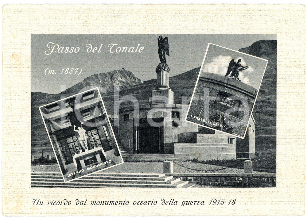 Cartolina originale da collezione 1950 ca PONTE DI LEGNO BS Sacrario militare del Passo del Tonale Cartolina FG 1