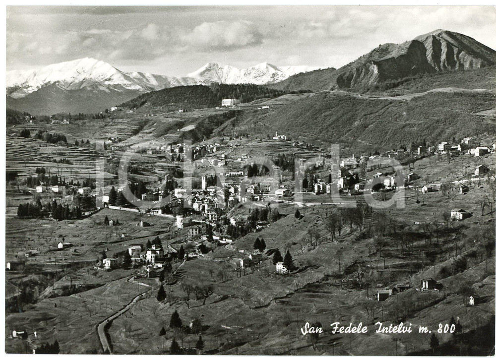 Cartolina originale da collezione 1965 SAN FEDELE INTELVI CO Panorama con la Valle Intelvi  Cartolina FG VG 1