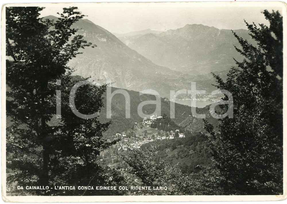Cartolina originale da collezione 1950 ESINO LARIO Panorama da Cainallo sulla Conca Esinese LAGO DI COMO Cartolina 1
