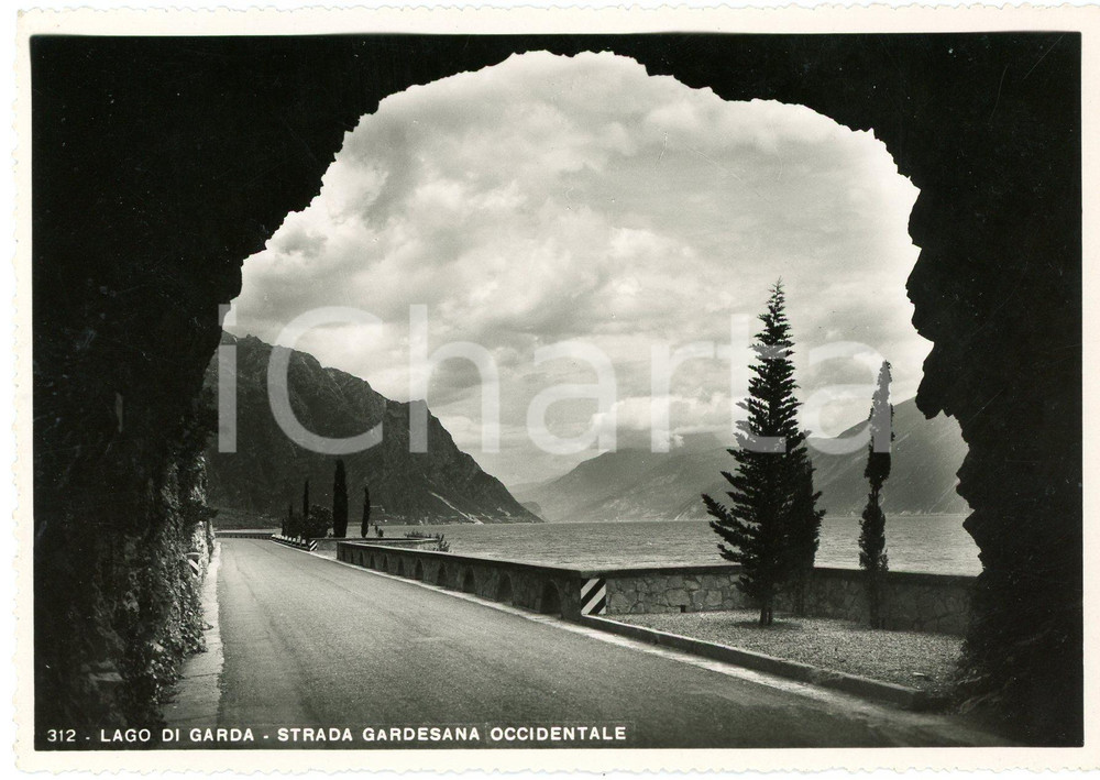 Cartolina originale da collezione 1950 ca LAGO DI GARDA Strada statale 45 bis Gardesana Occidentale 2 Cartolina 1