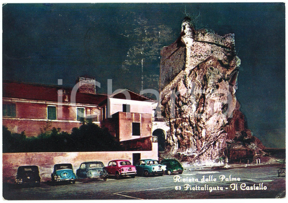 Cartolina originale da collezione 1962 PIETRA LIGURE SV Il Castello  Riviera della Palme  Cartolina FG VG 1