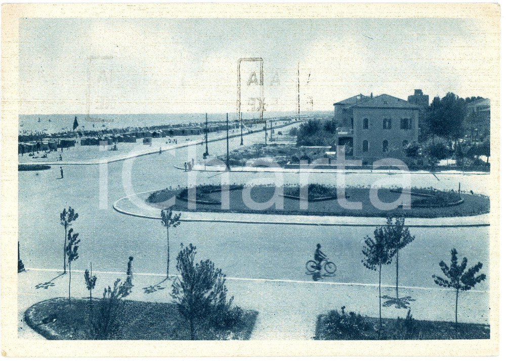 Cartolina originale da collezione 1950 RIMINI Panorama con Lungomare  Cartolina ANIMATA FG VG 1