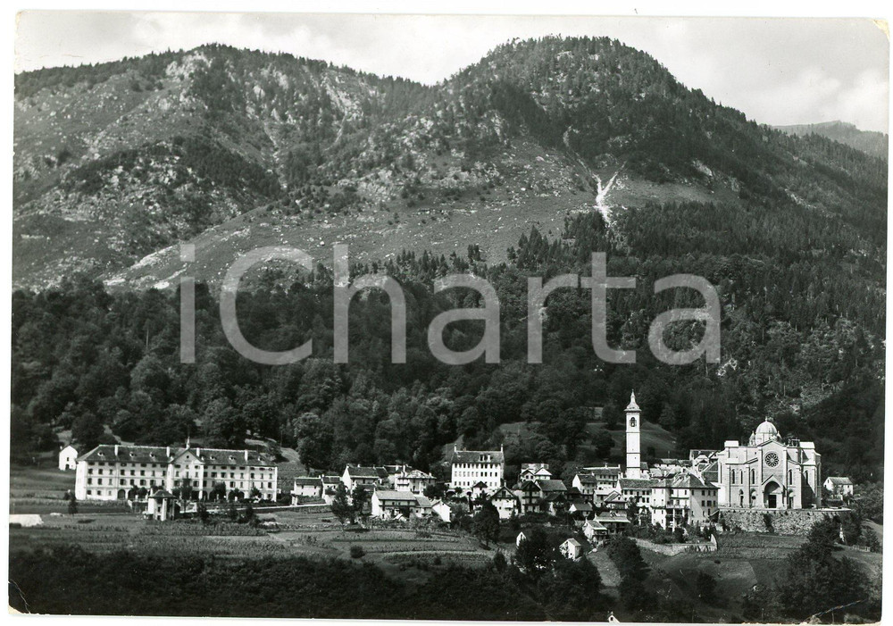 Cartolina originale da collezione 1955 RE Santuario della Madonna del Sangue in Val Vigezzo  Cartolina FG VG 1