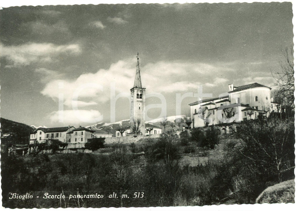 Cartolina originale da collezione 1954 BIOGLIO BI Campanile della Chiesa di Santa Maria Assunta  Cartolina FG 1