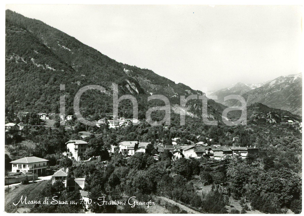 Cartolina originale da collezione 1950 ca MEANA DI SUSA TO Panorama della frazione Grangia  Cartolina FG NV 1