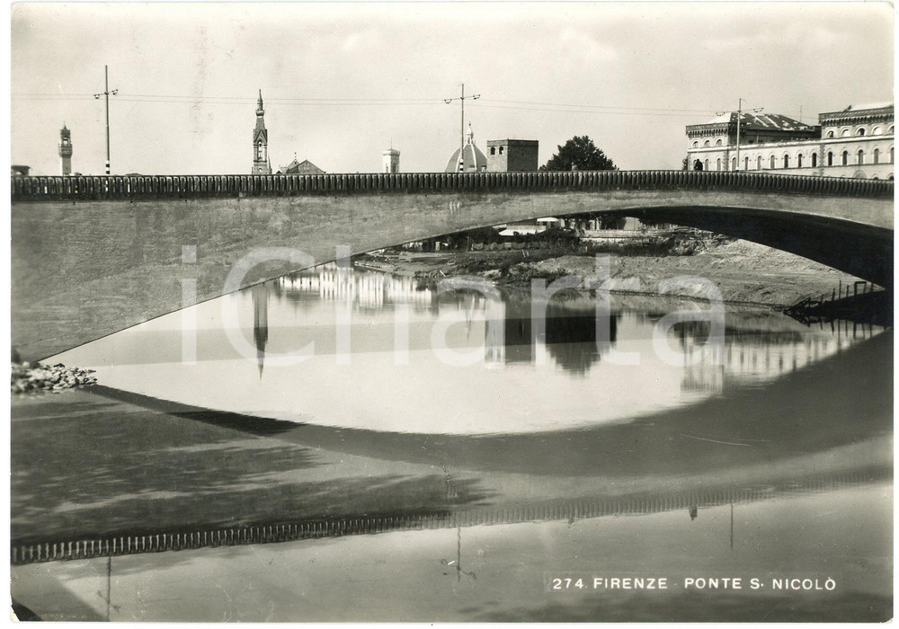 Cartolina originale da collezione 1950 ca FIRENZE Ponte di San NiccolÃ²  Cartolina FG VG 1