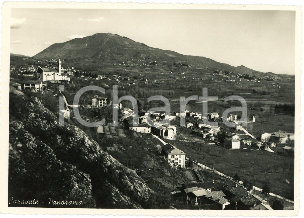 1957 CARAVATE (VA) Panorama del paese - Cartolina FG VG