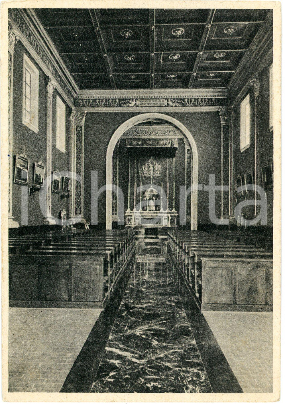 Cartolina originale da collezione 1950 ACIREALE Cappella Monumentale nel Seminario dei Chierici  Cartolina FG VG 1