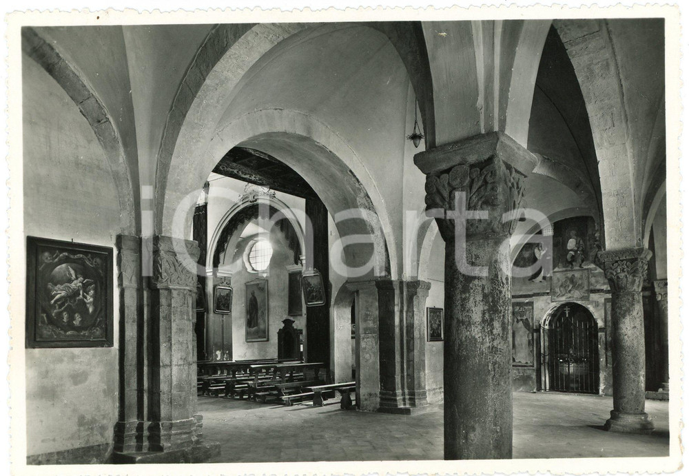 Cartolina originale da collezione 1958 SESTO CALENDE NartÃ¨ce preromanico dell Abbazia di San Donato  Cartolina 1