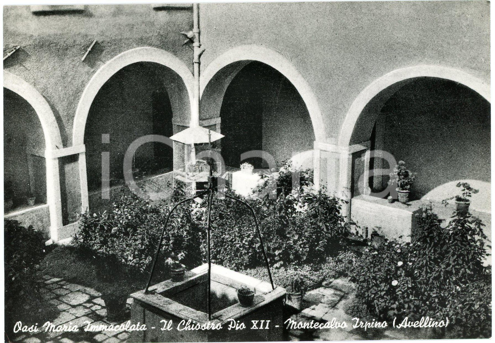 Cartolina originale da collezione 1957 MONTECALVO IRPINO Oasi Maria Immacolata  Chiostro Pio XII  Cartolina FG 1