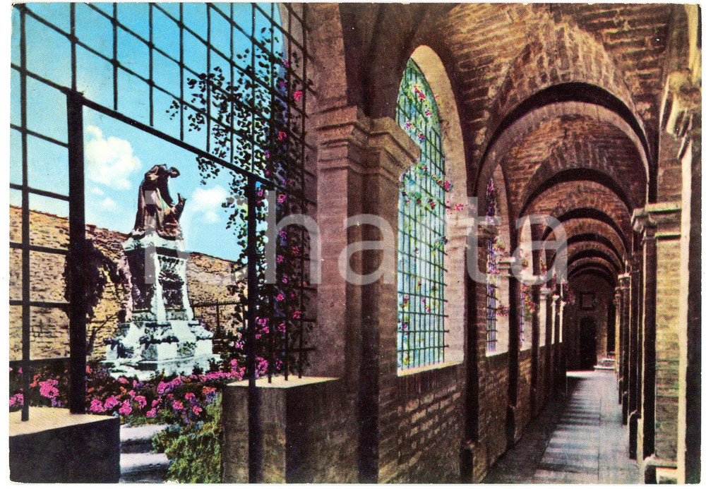 Cartolina originale da collezione 1970 ASSISI Santa Maria Angeli  Monumento San Francesco e roseto  Cartolina 1