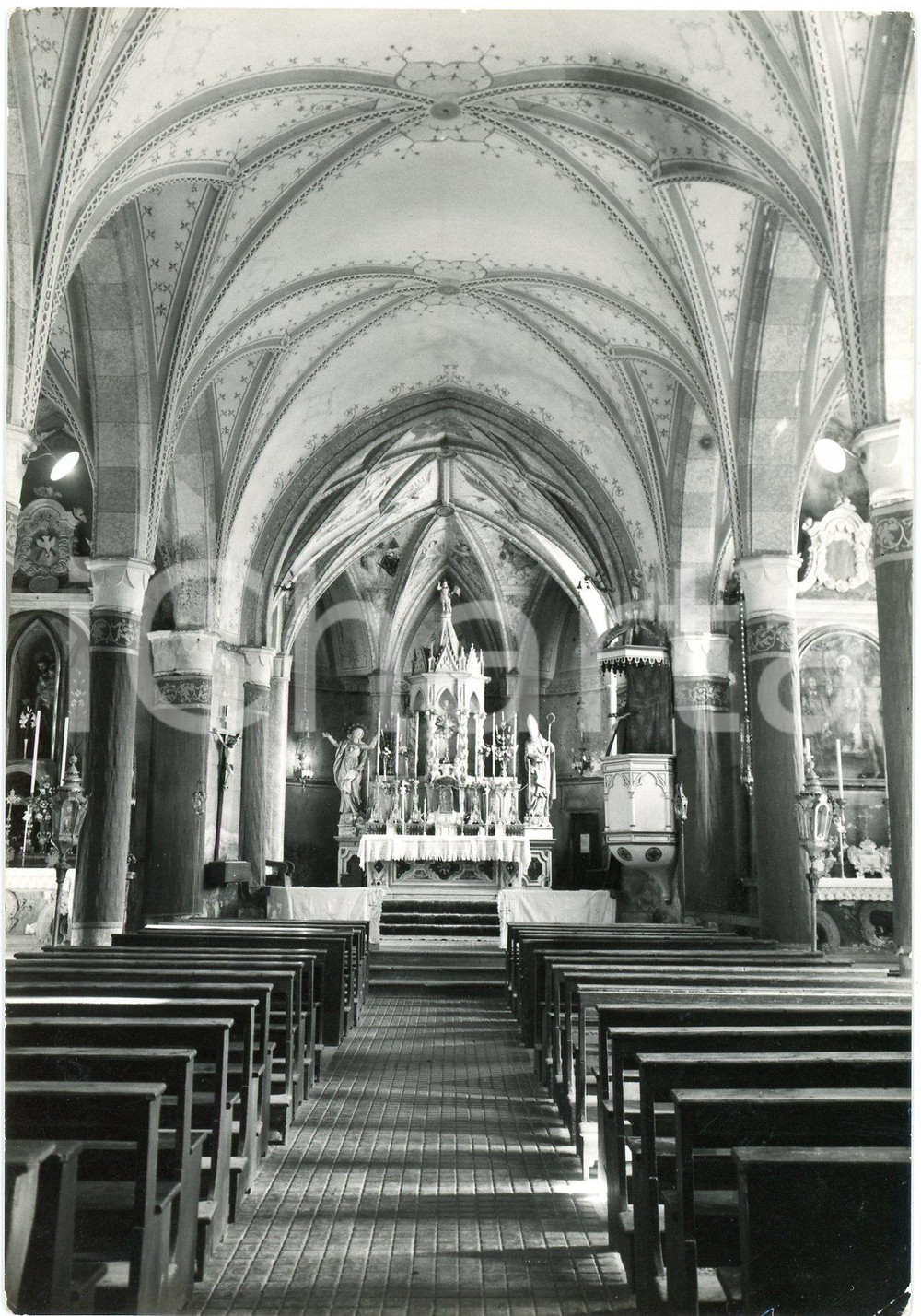 Cartolina originale da collezione 1955 ca RIVALPO  CARNIA Valle di Arta  Chiesa di San Martino  Cartolina FG VG 1