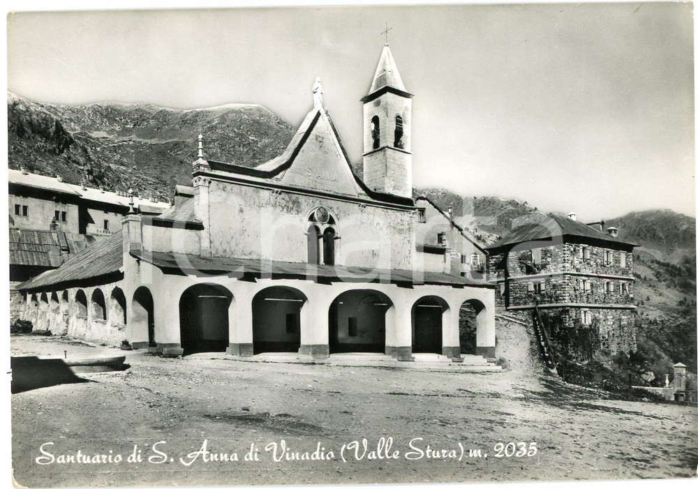 Cartolina originale da collezione 1950 ca VINADIO  VALLE STURA CN Santuario Sant Anna  Cartolina FG NV 1