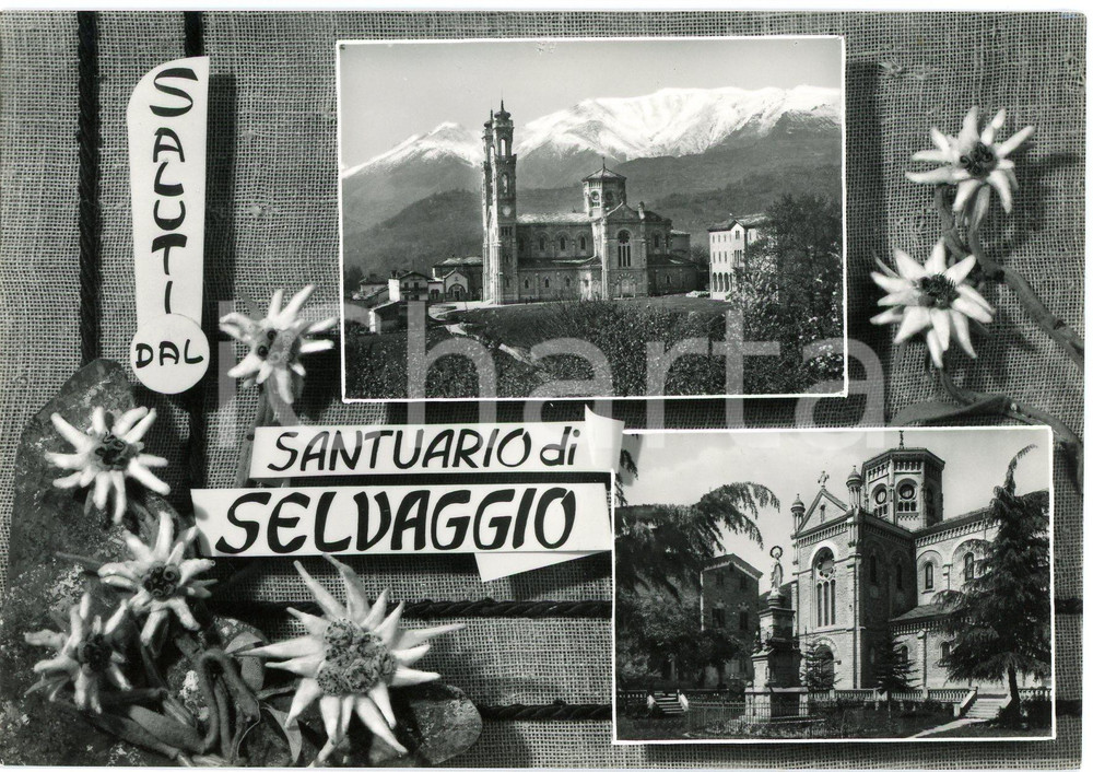 Cartolina originale da collezione 1950 ca GIAVENO Santuario di Nostra Signora di Lourdes al Selvaggio  Cartolina 1