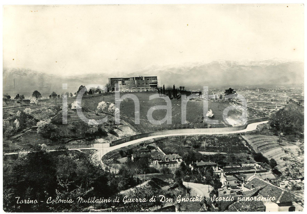 Cartolina originale da collezione 1954 TORINO Colonia Mutilatini di guerra di Don Gnocchi  Cartolina FG VG 1