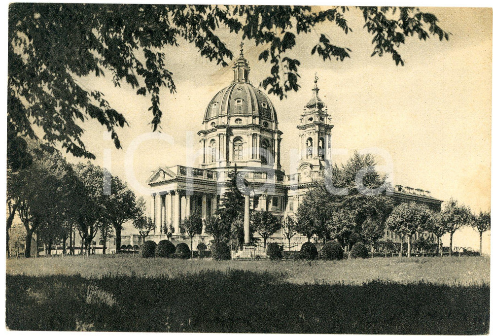Cartolina originale da collezione 1946 SUPERGA TO Basilica di Superga  Cartolina FG VG 1