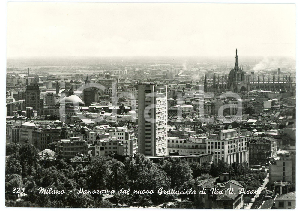 Cartolina originale da collezione 1955 MILANO Panorama della cittÃ  dalla Torre Breda  Cartolina FG NV 1