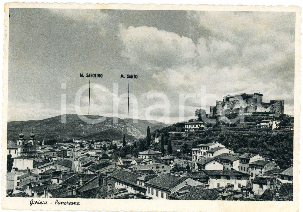 Cartolina originale da collezione 1961 GORIZIA Monte Sabotino e Monte Santo  Cartolina FG VG 1