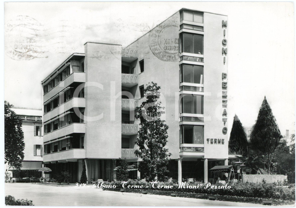 Cartolina originale da collezione 1960 ABANO TERME Stabilimento Termale Mioni Pezzato  Cartolina FG VG 1