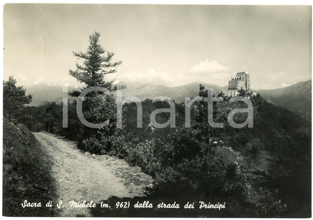Cartolina originale da collezione 1956 BORGATA SAN PIETRO Sacra di San Michele dal Sentiero dei Principi Cartolina 1
