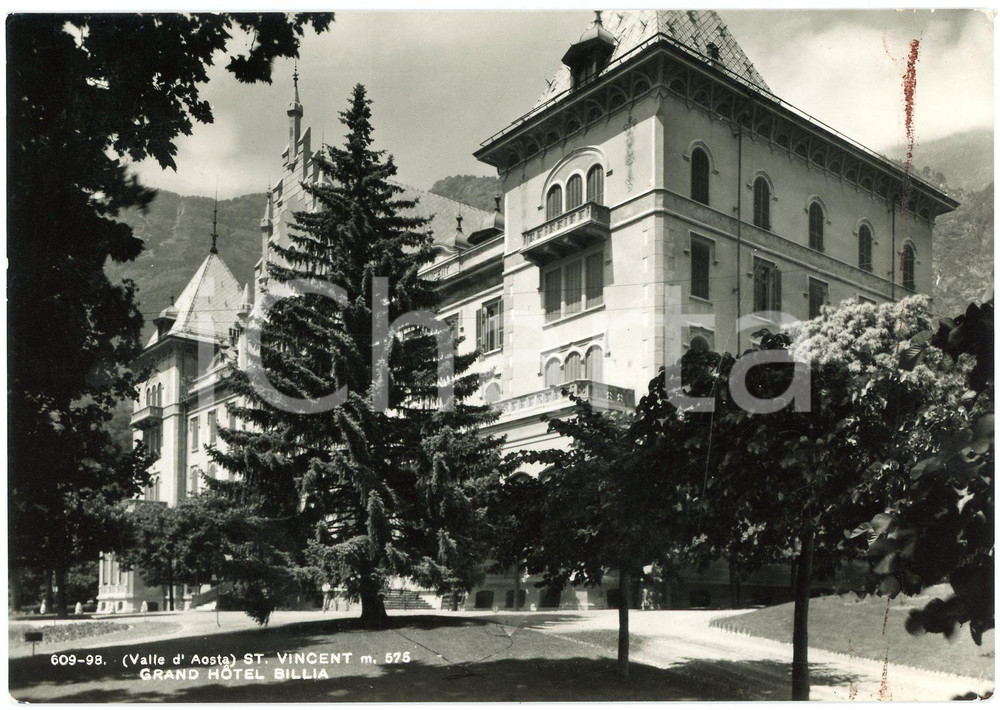 Cartolina originale da collezione 1959 SAINTVINCENT AO Grand Hotel Billia  Cartolina FG VG 1