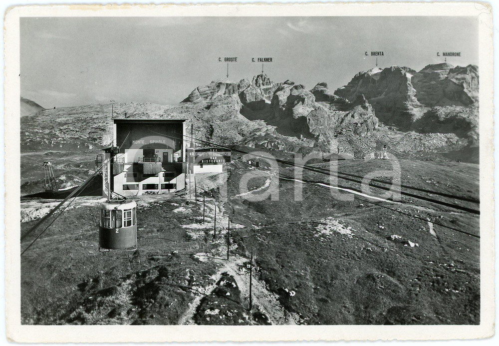 Cartolina originale da collezione 1965 MADONNA DI CAMPIGLIO Stazione d arrivo Funivia Monte Spinale  Cartolina FG 1