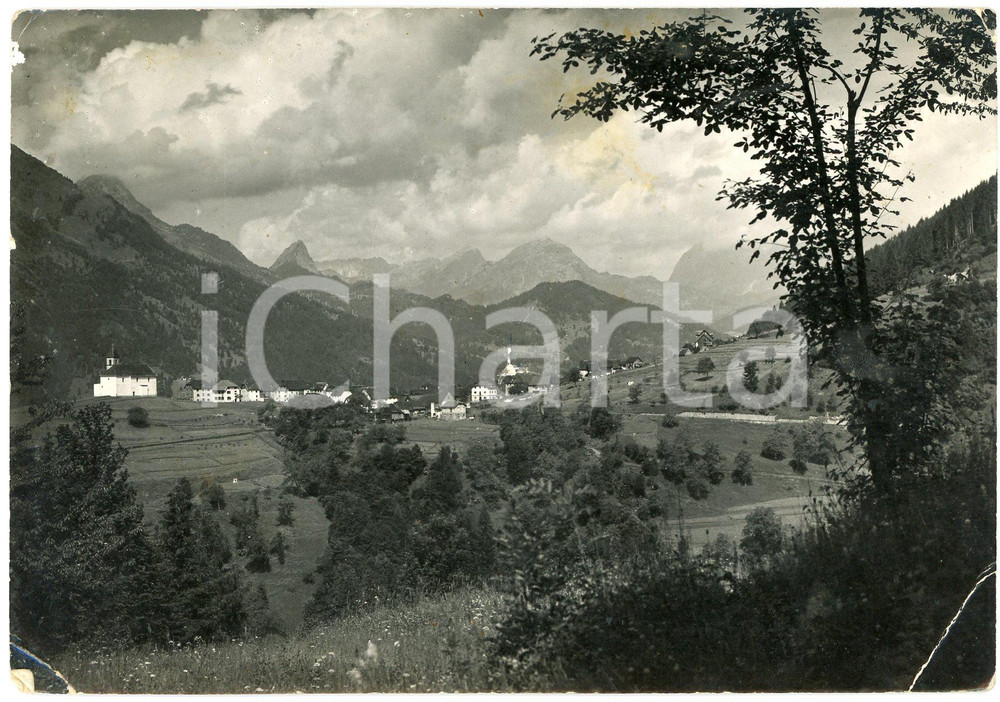 Cartolina originale da collezione 1954 TUALIS  CARNIA UD Panorama del paese  Cartolina FG VG 1