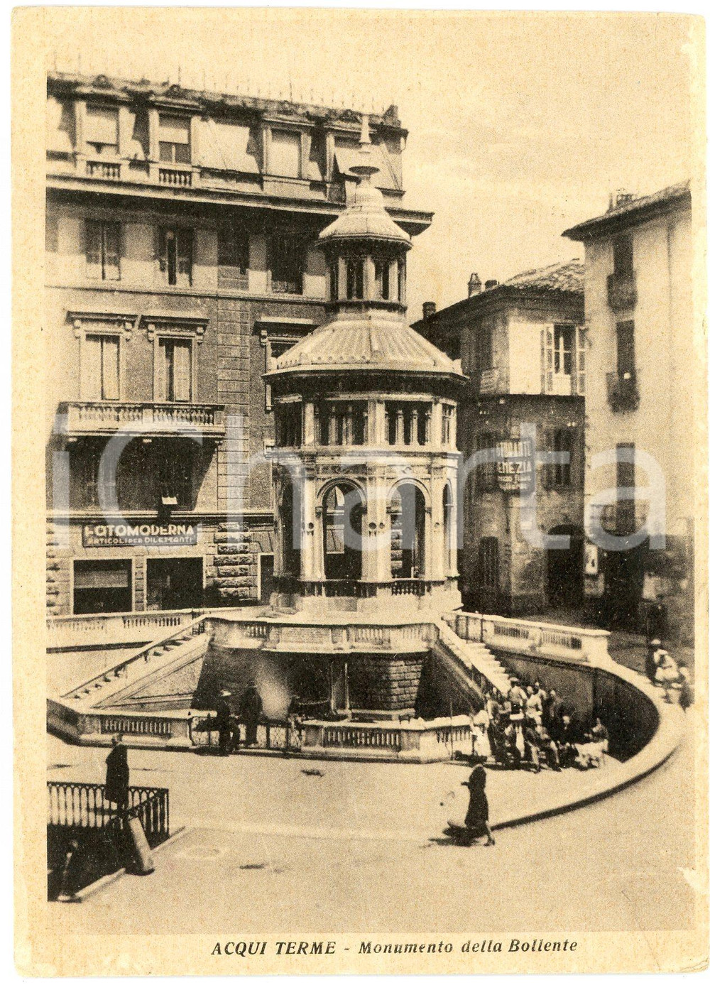 Cartolina originale da collezione 1953 ACQUI TERME AL Monumento della Bollente  Cartolina FG VG 1