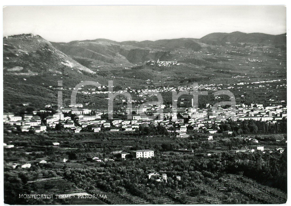 Cartolina originale da collezione 1951 MONTECATINI TERME PT Panorama della cittÃ   Cartolina FG VG 1