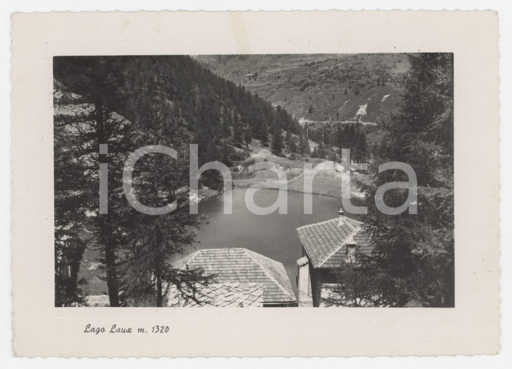 1956 FENESTRELLE (TO) Panorama del Lago Laux - Cartolina FG VG