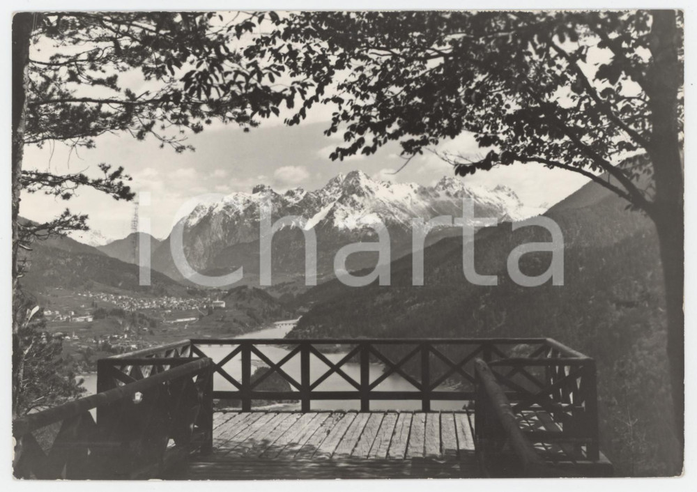 Cartolina originale da collezione 1964 PIEVE DI CADORE BL Lago di Cadore e Monte Tudaio  Cartolina FG VG 1