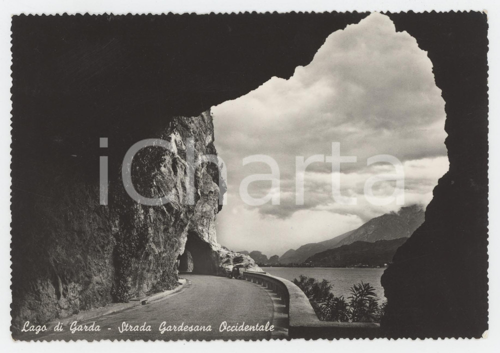 Cartolina originale da collezione 1958 LAGO DI GARDA Strada statale 45 bis Gardesana Occidentale  Cartolina FG NV 1
