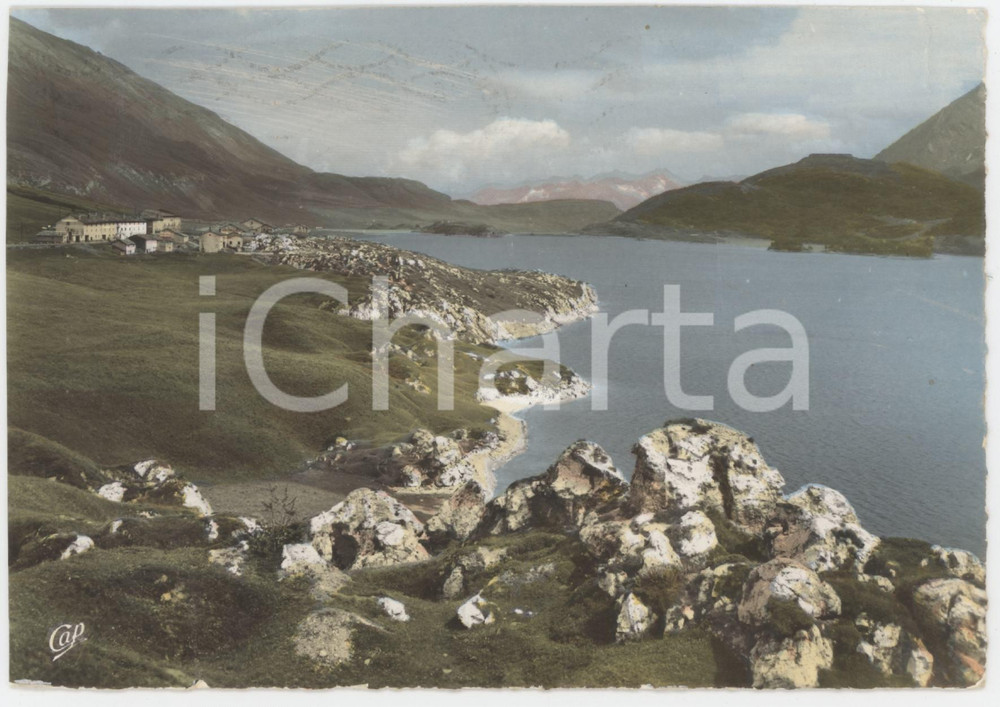 Cartolina originale da collezione 1969 SAVOIA  FRANCIA Lago e Colle del Moncenisio  Cartolina DANNEGGIATA FG VG 1