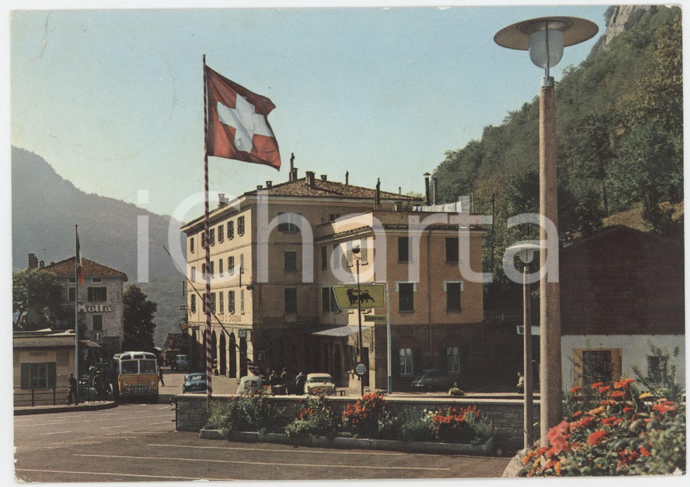 Cartolina originale da collezione 1961 VILLA DI CHIAVENNA Dogana al confine tra Italia e Svizzera  Cartolina FG 1
