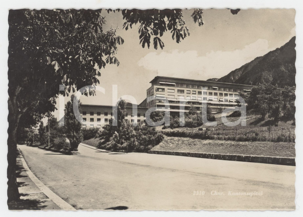 Cartolina originale da collezione 1955 ca COIRA  CHUR SVIZZERA Kantonsspital  Cartolina FG NV 1
