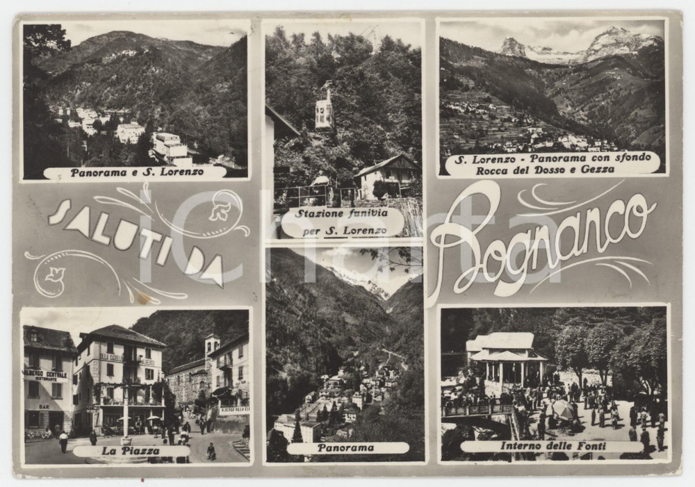 Cartolina originale da collezione 1965 BOGNANCO VCO Funivia per San Lorenzo  Vedutine  Cartolina FG VG 1