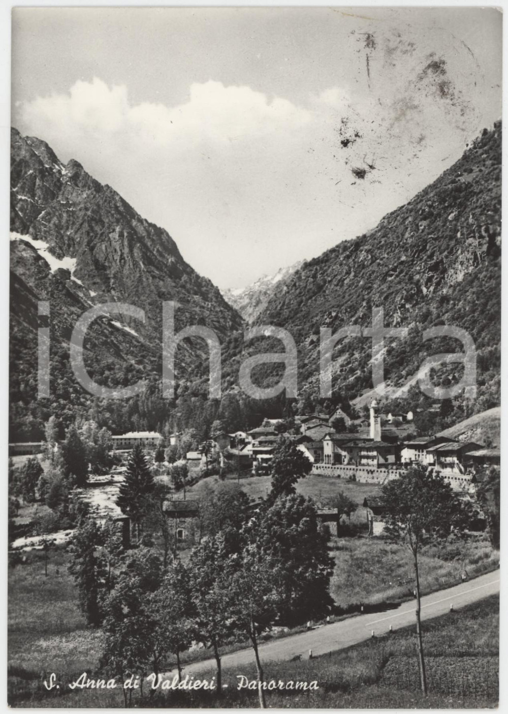 Cartolina originale da collezione 1961 SANT ANNA DI VALDIERI Panorama del paese  Cartolina FG VG 1
