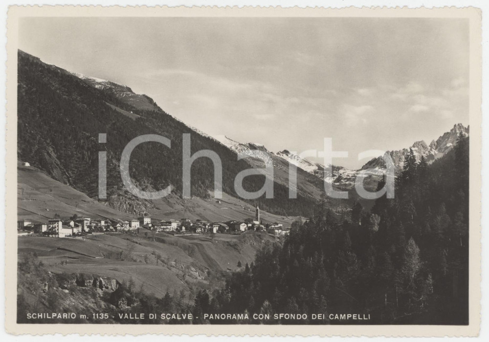 Cartolina originale da collezione 1950 ca SCHILPARIO Panorama Val di Scalve e Campelli  Cartolina FG NV 1