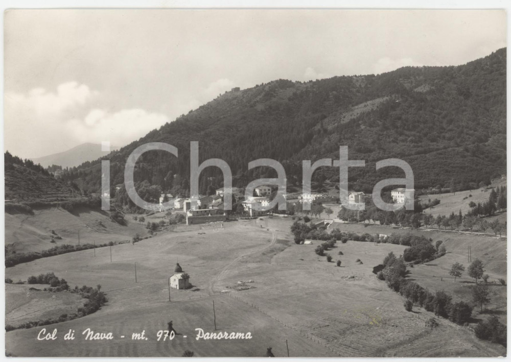 Cartolina originale da collezione 1962 PORNASSIO Panorama del Colle di Nava  Cartolina FG VG 1