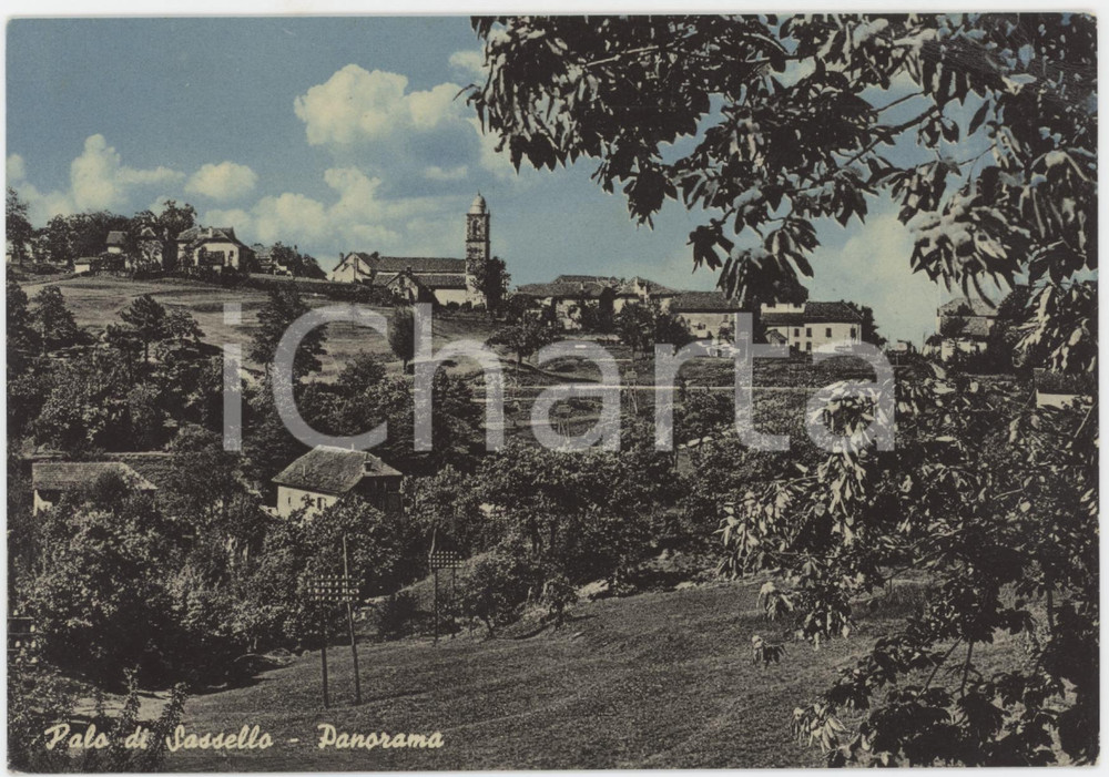 Cartolina originale da collezione 1955 SASSELLO SV Panorama della frazione di Palo  Cartolina FG VG 1