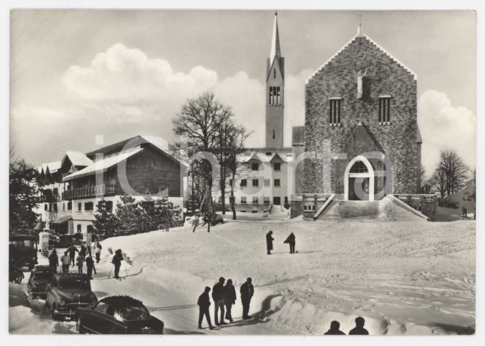 Cartolina originale da collezione 1962 TERMINILLO Chiesa San Francesco e Distaccamento Aeronautico  Cartolina FG 1