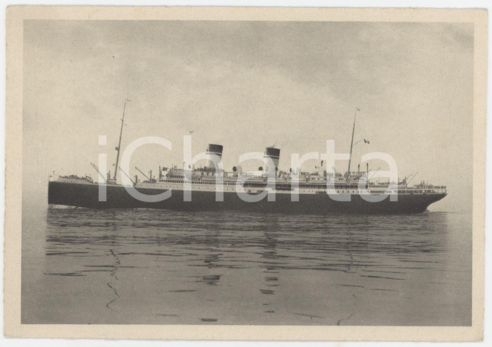 Cartolina originale da collezione 1934 GENOVA ITALIAN LINE Transatlantico ROMA Italia Flotte Riunite  Cartolina 1 1