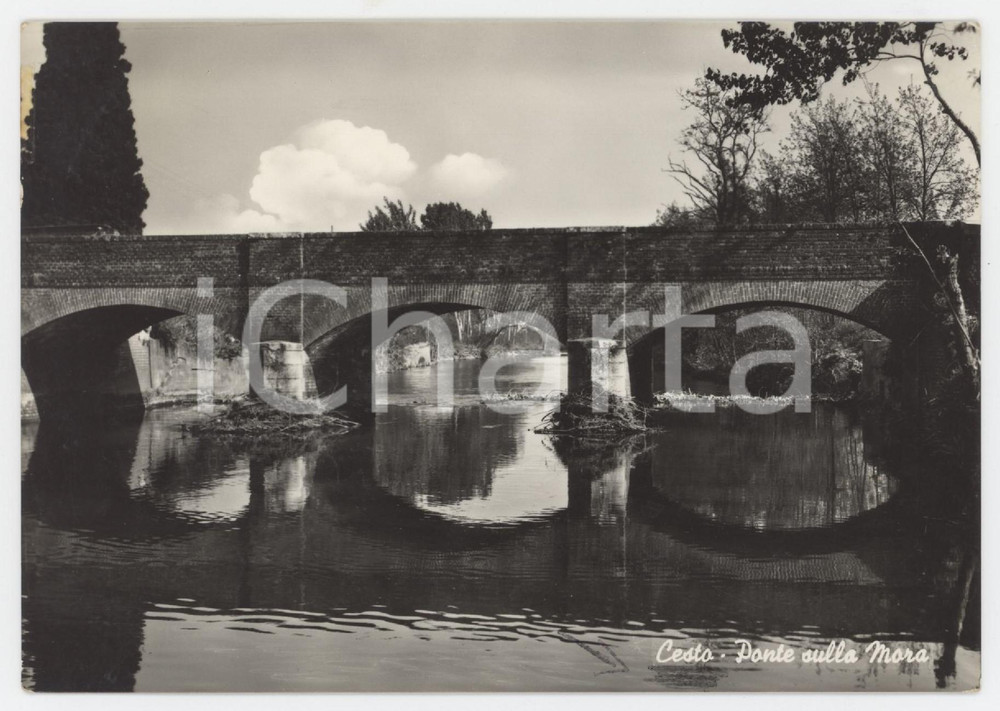 Cartolina originale da collezione 1974 SAN PIETRO MOSEZZO Frazione CESTO Ponte sulla Mora  Cartolina FG VG 1