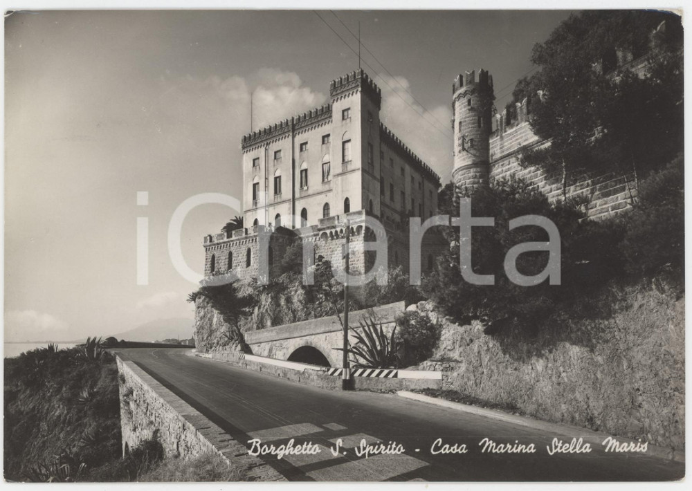 Cartolina originale da collezione 1959 BORGHETTO SANTO SPIRITO Casa Marina Stella Maris  Cartolina FG VG 1