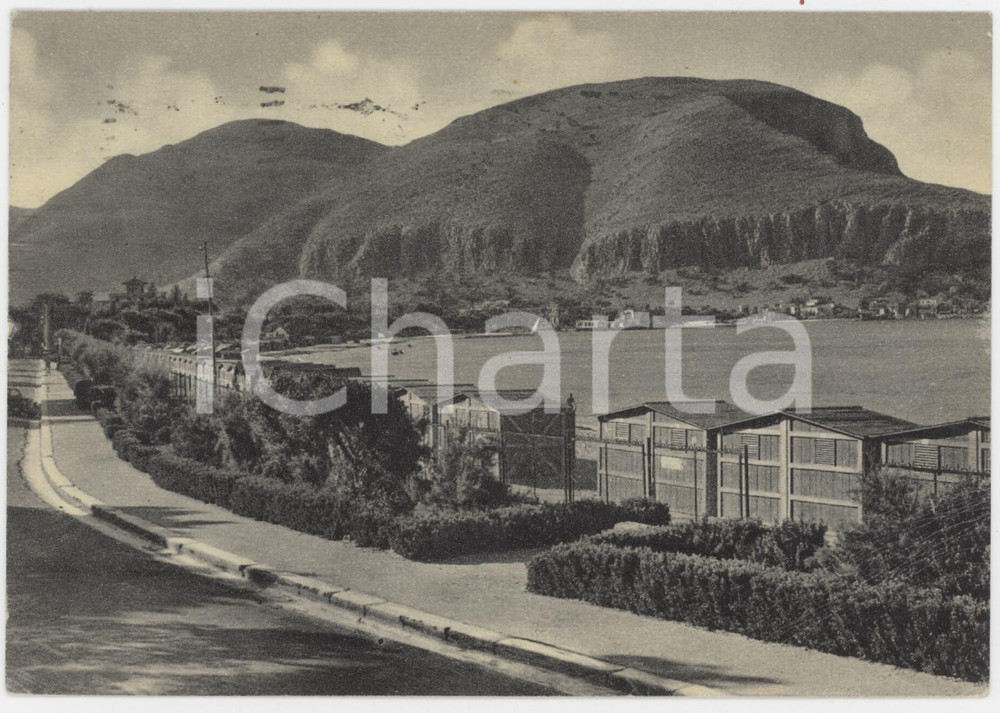 Cartolina originale da collezione 1956 PALERMO Frazione Mondello Valdesi  Il Golfo  Cartolina FG VG 1