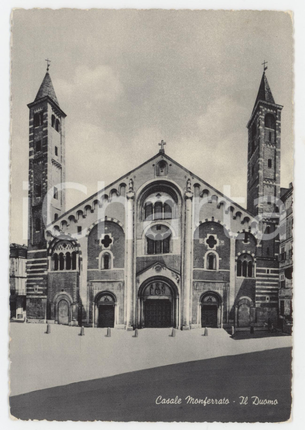 Cartolina originale da collezione 1950 ca CASALE MONFERRATO Duomo Cattedrale di Sant Evasio  Cartolina FG VG 1