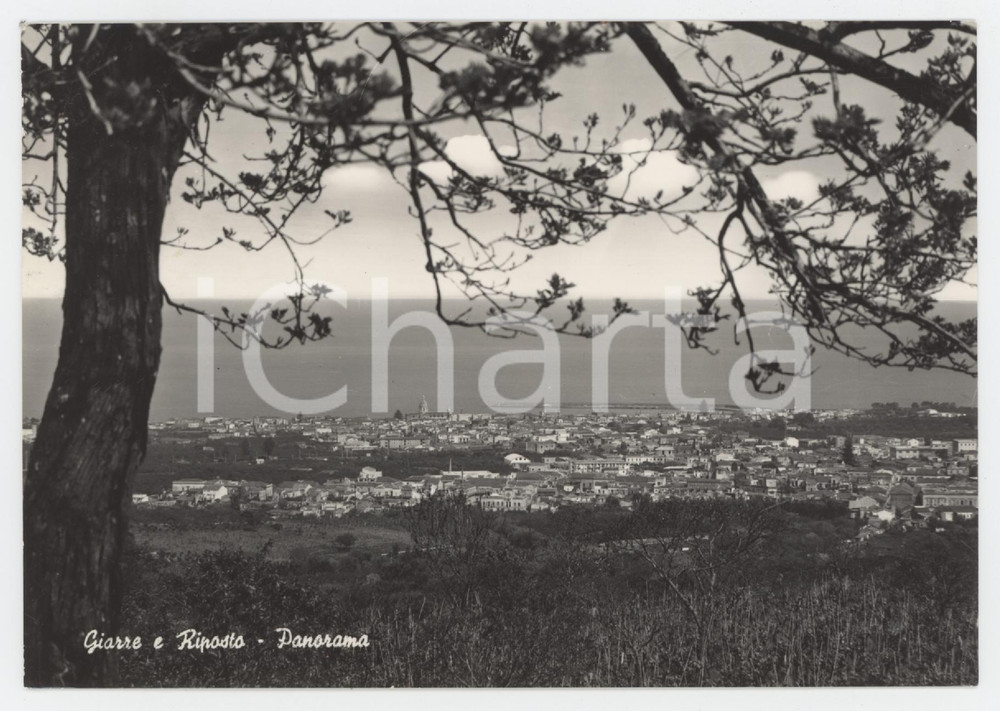 Cartolina originale da collezione 1964 GIARRE E RIPOSTO Panorama delle due localitÃ   Cartolina FG VG 1
