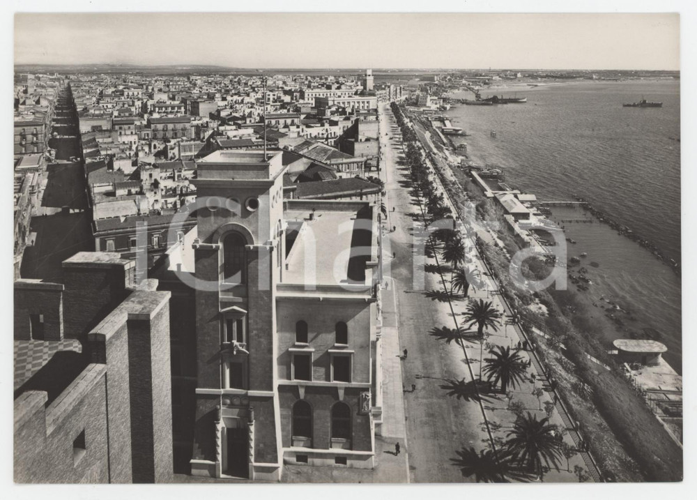 Cartolina originale da collezione 1950 ca TARANTO Panorama del Lungomare e della CittÃ  Nuova  Cartolina ANIMATA 1