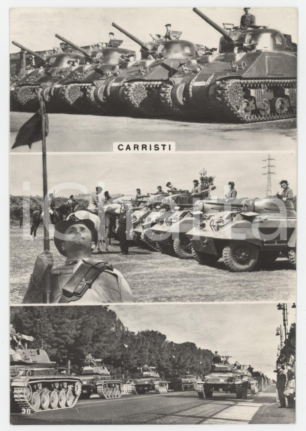 Cartolina originale da collezione 1950 ca ESERCITO ITALIANO Carristi  Carri armati  Cartolina FG NV 1